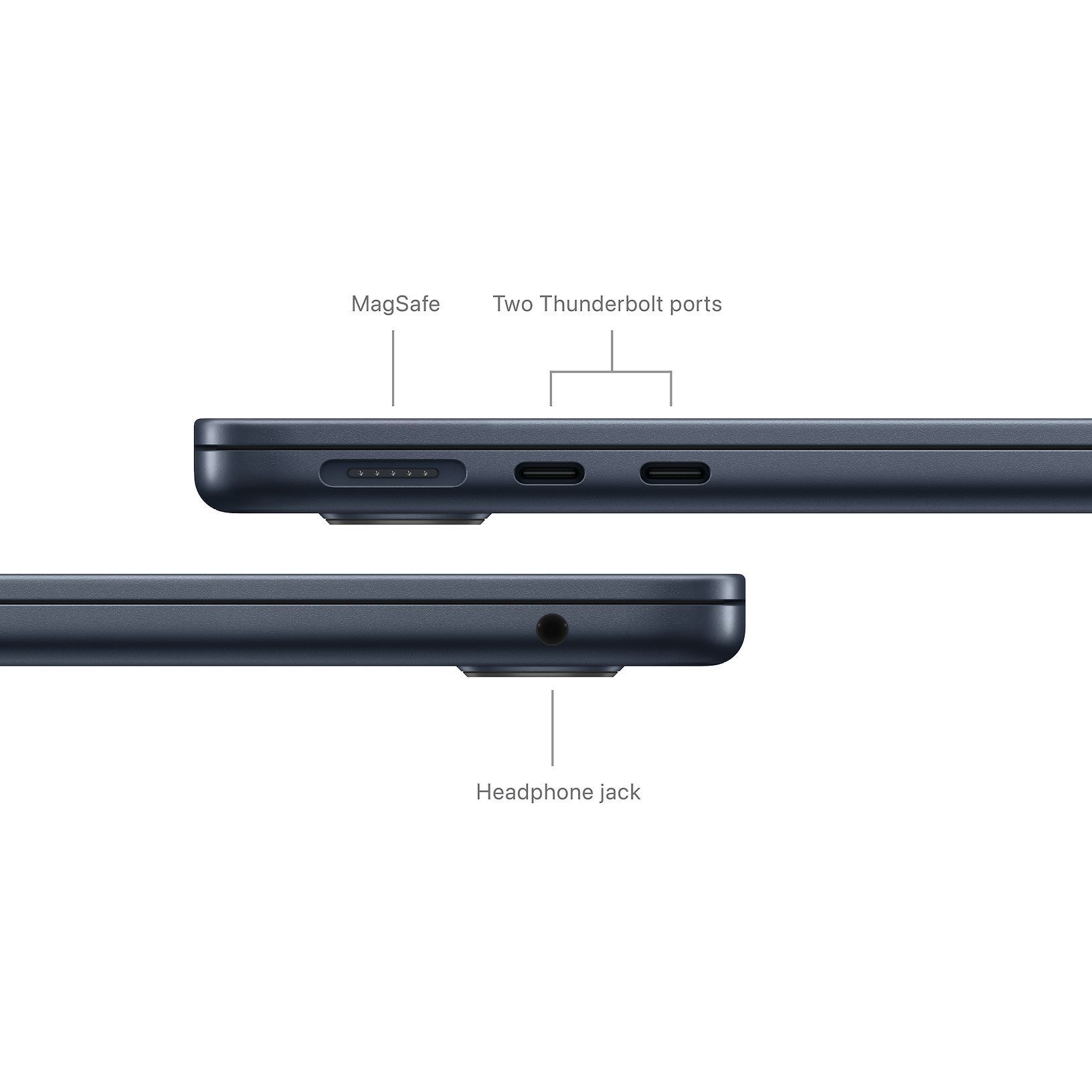 Apple MacBook Air 13" M3 16 Gt, 256 Gt 2024 -kannettava, keskiyö (MC8K4)