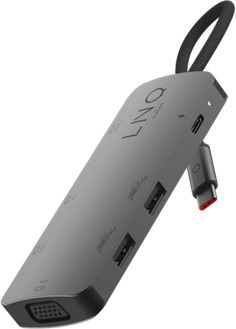 LINQ 7in1 USB-C Triple Display MST -adapteri, tähtiharmaa (LQ48019) Smartech.ee
