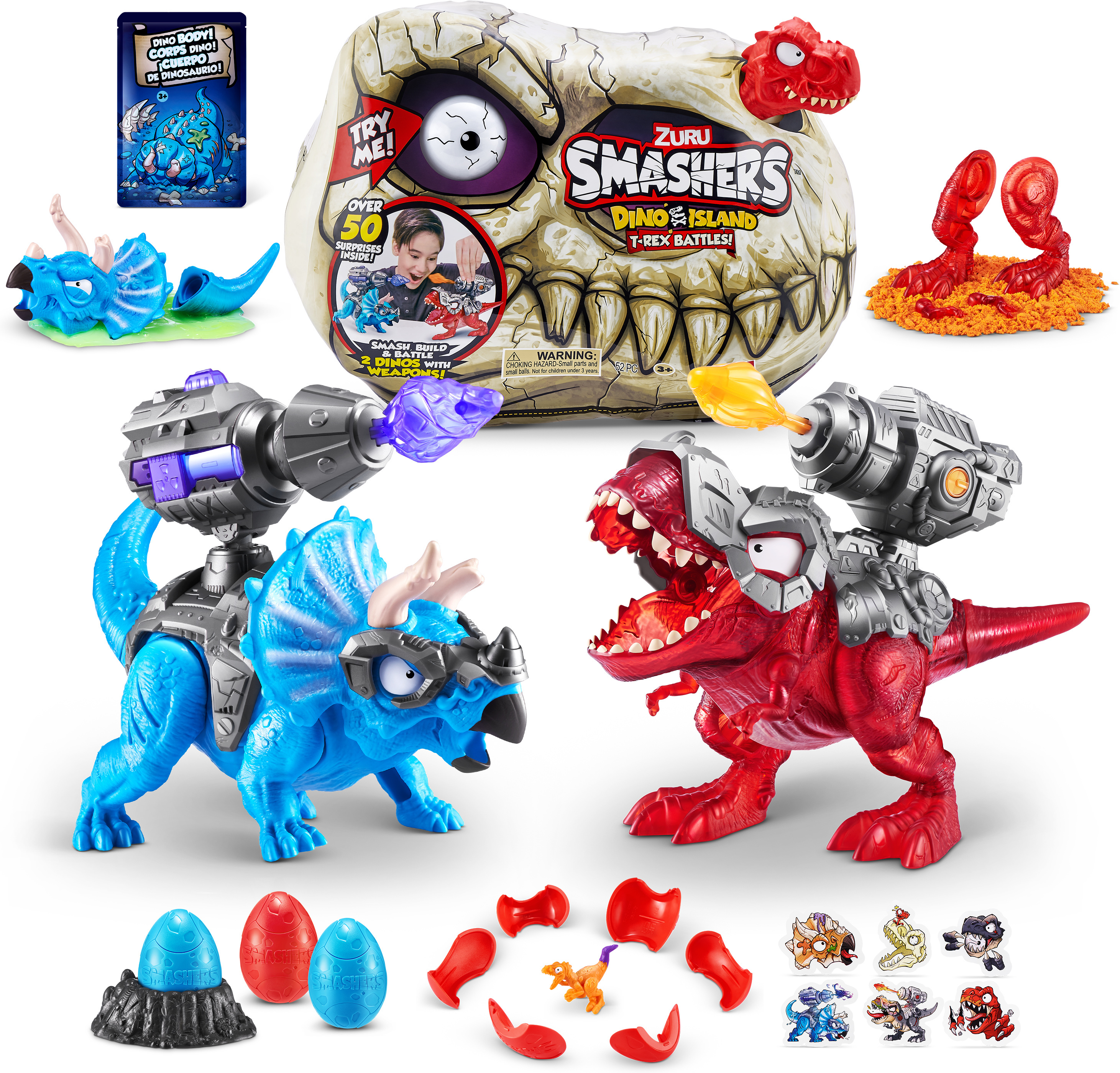 Smashers Jurassic Mega Light-Up Dino S1 - yllätysmuna