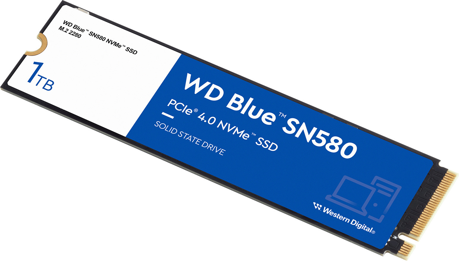 WD Blue SN580 1 Tt M.2 NVMe -SSD-kovalevy