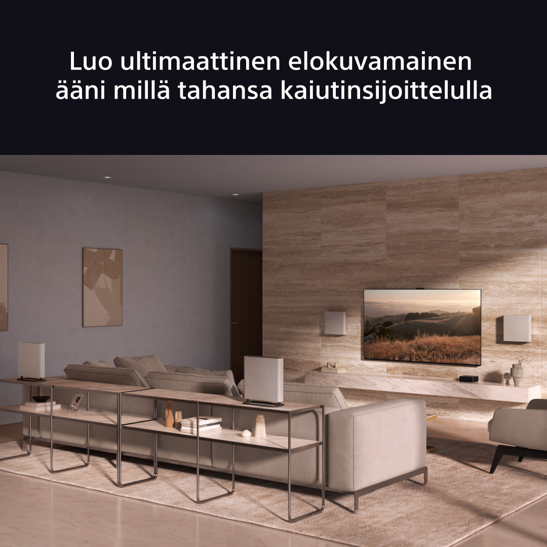 Sony BRAVIA Theatre Quad 4.0.4 -tilaäänijärjestelmä langattomilla kaiuttimilla