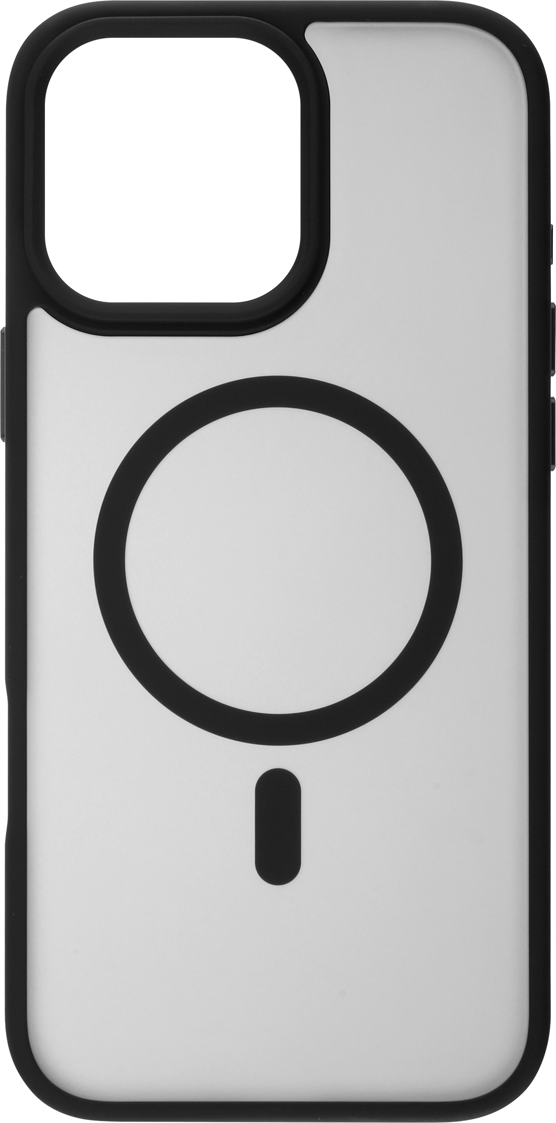 FoneKit MagSafe-yhteensopiva Soft Touch -suojakuori, iPhone 16 Pro Max, musta/harmaa