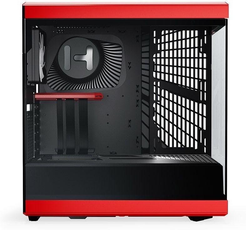 Hyte Y40 Red ATX-kotelo ikkunalla, musta/punainen