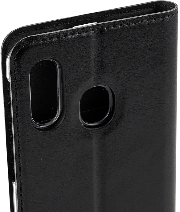 Wave BookCase -suojakotelo, Samsung Galaxy A40, musta