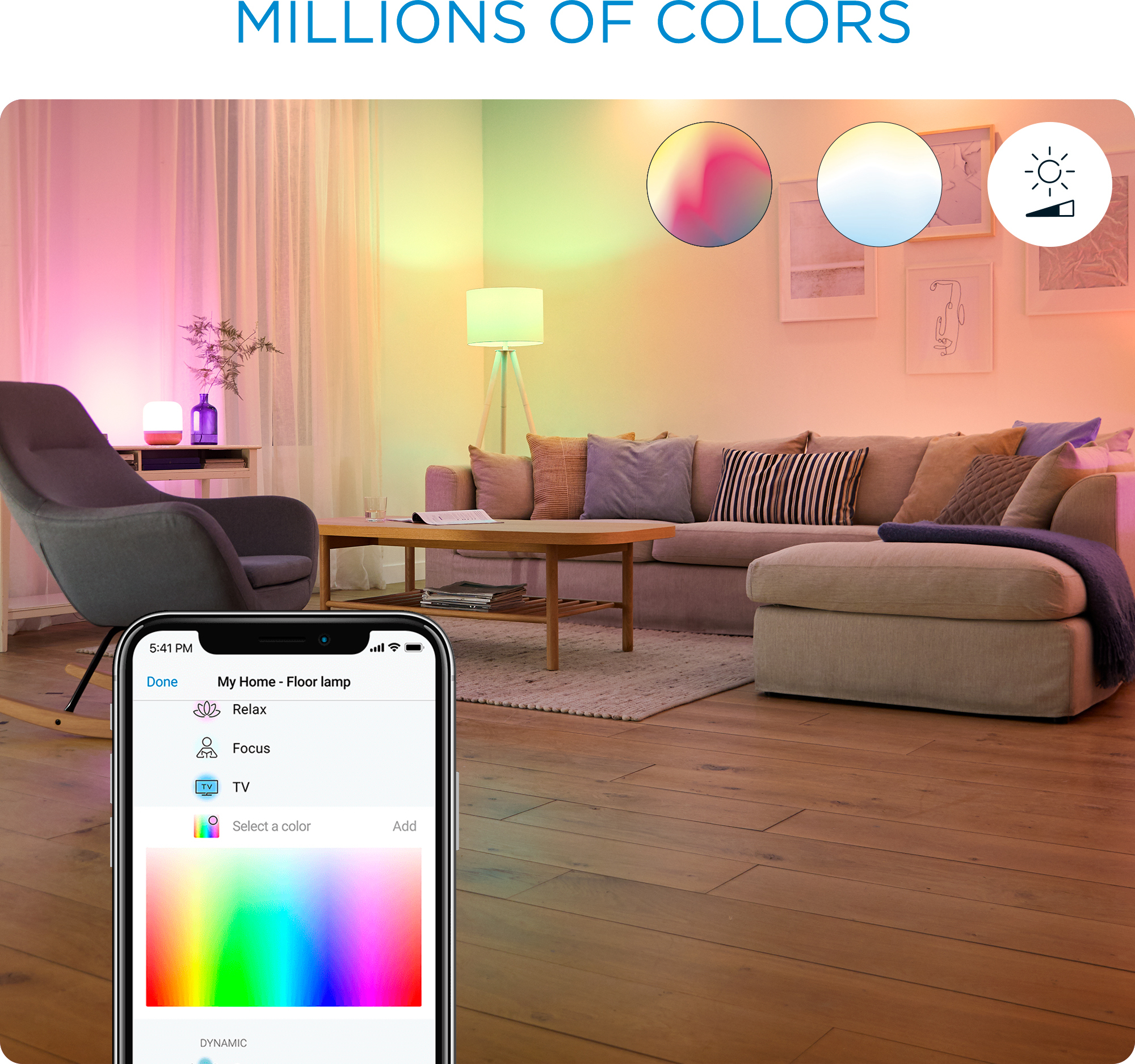 WiZ älylamppu, E27, tunable white - valkoisen valon sävyt, Wi-Fi, 2700-6500 K, 1521 lm