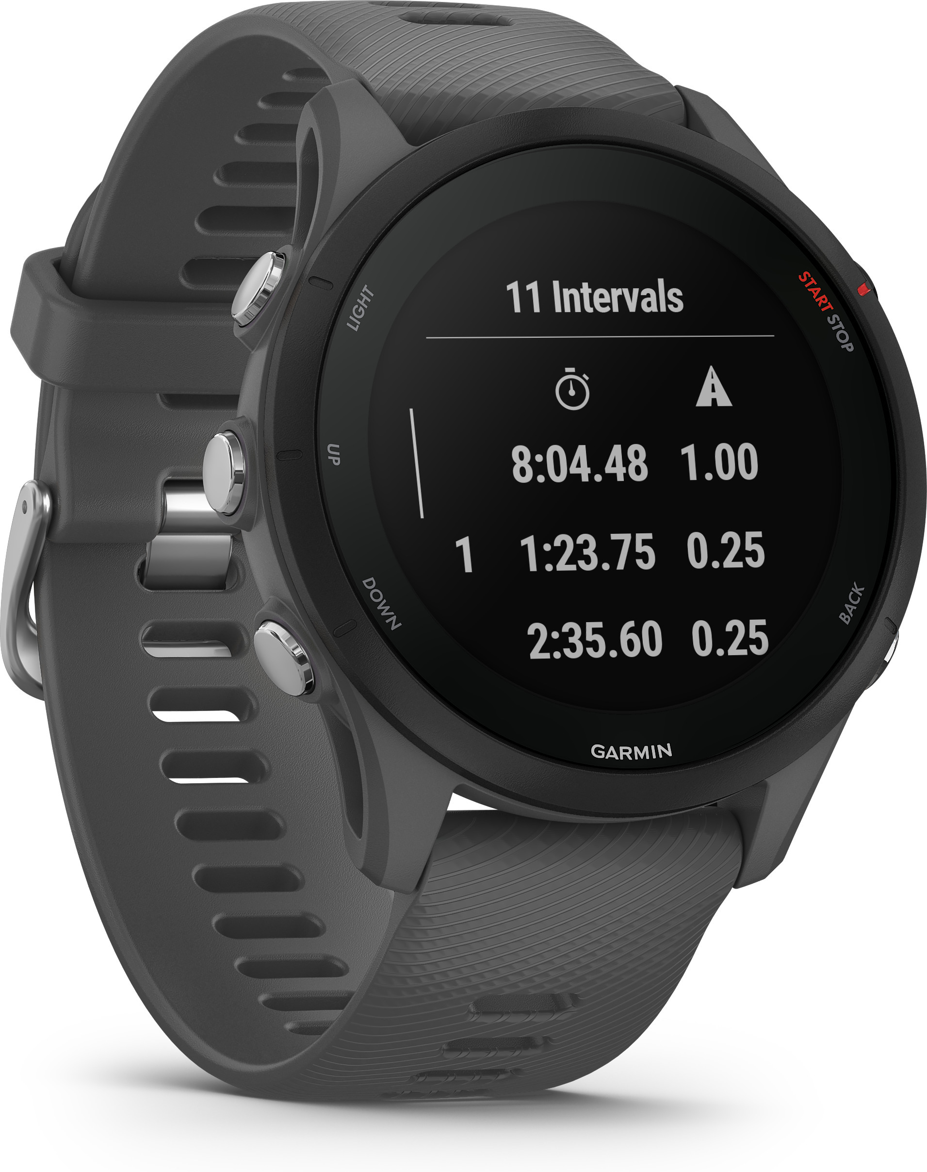 Garmin Forerunner 255 -urheilukello, liuskekivenharmaa