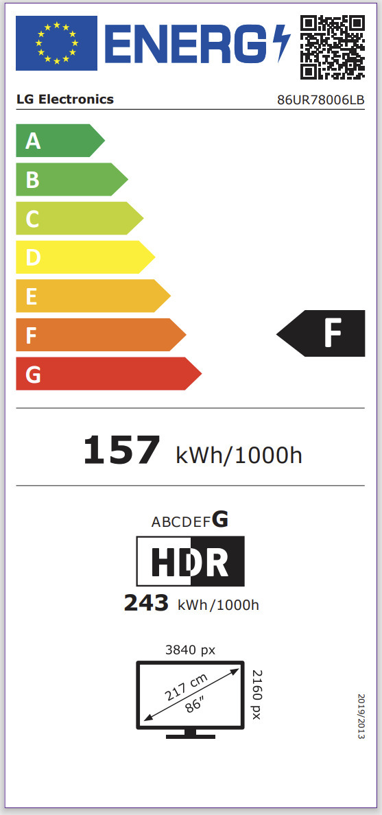 LG UR78 86" 4K LED TV
