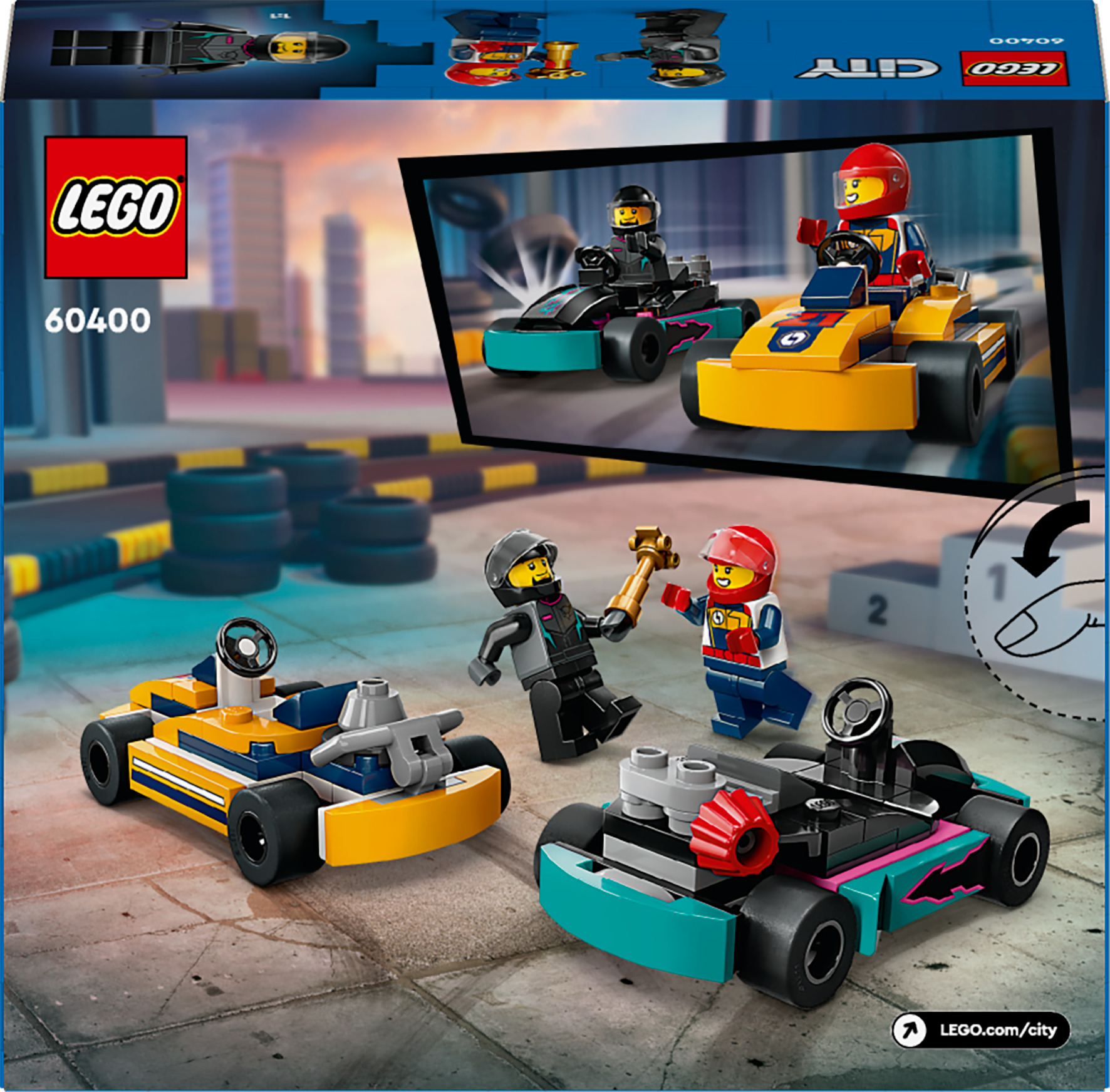 LEGO City Great Vehicles 60400  - Go-Kart-autot ja kilpakuljettajat
