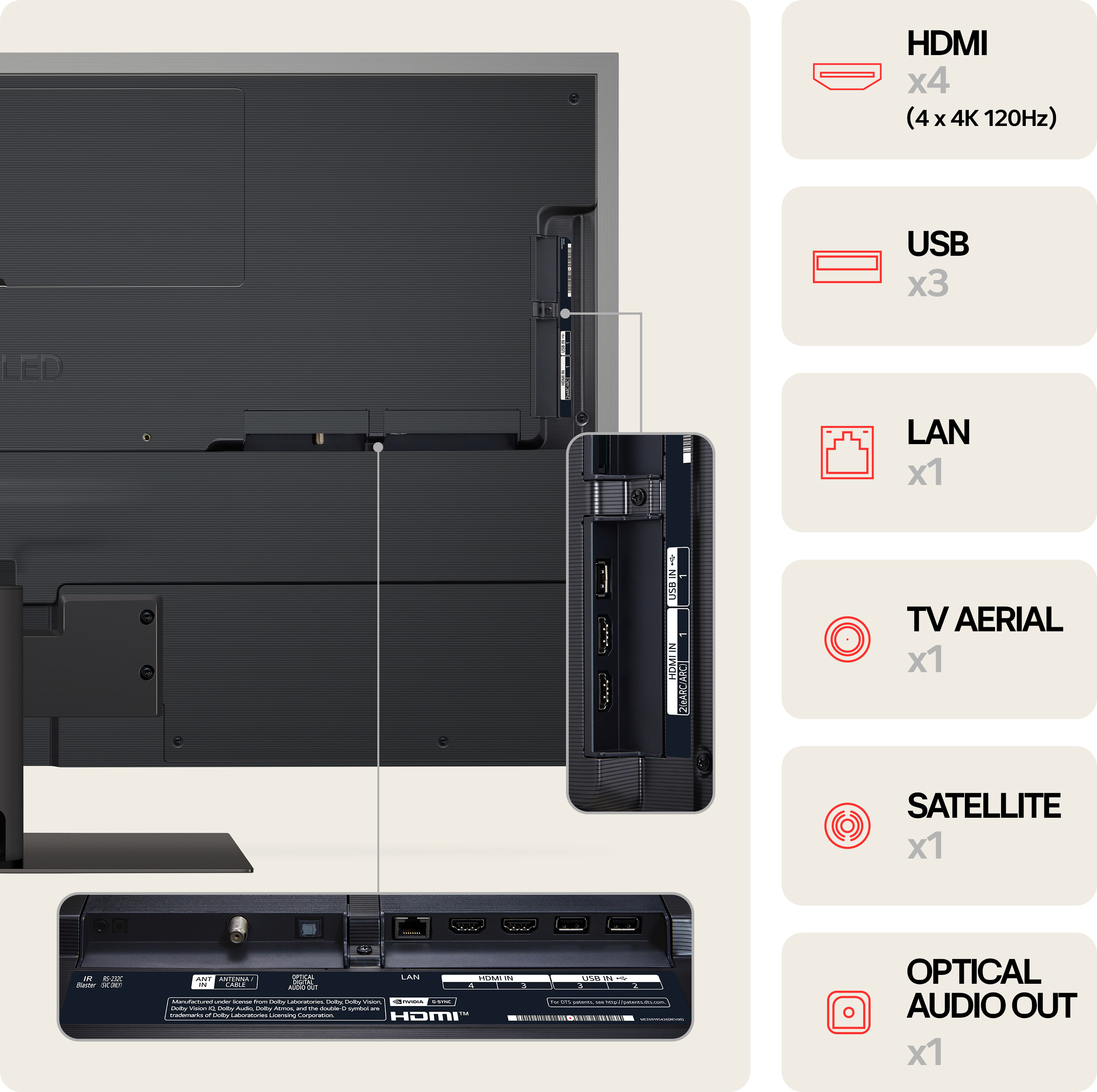 LG 55'' OLED evo G4 – 4K TV jalustalla