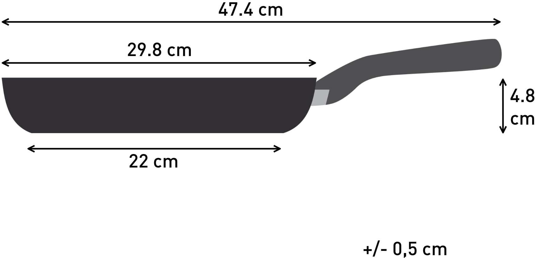 Tefal Intens'Ceram -paistinpannu 28 cm, musta
