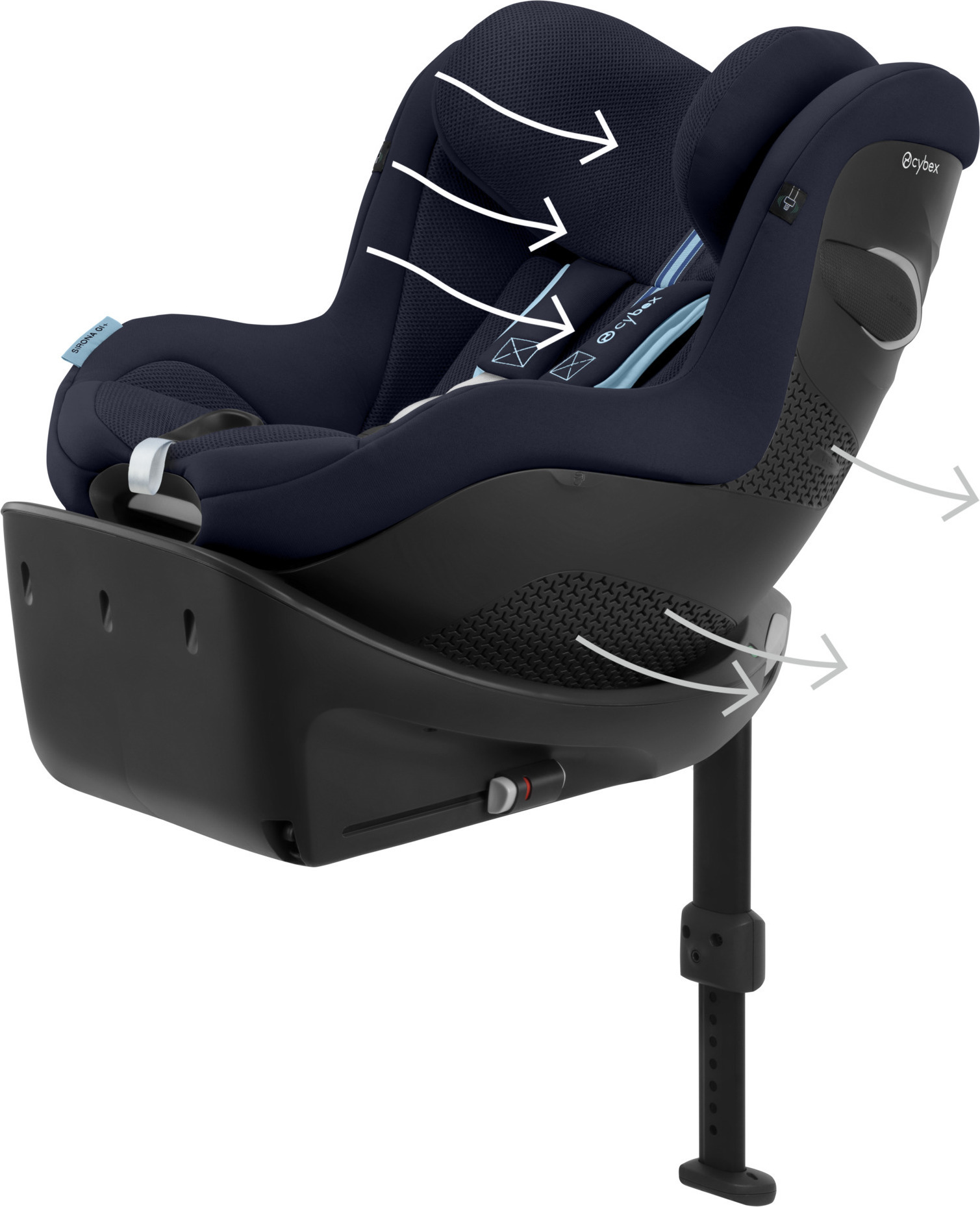 CYBEX Sirona Gi i-Size Plus -turvaistuin, 61 - 105 cm, Moon Black