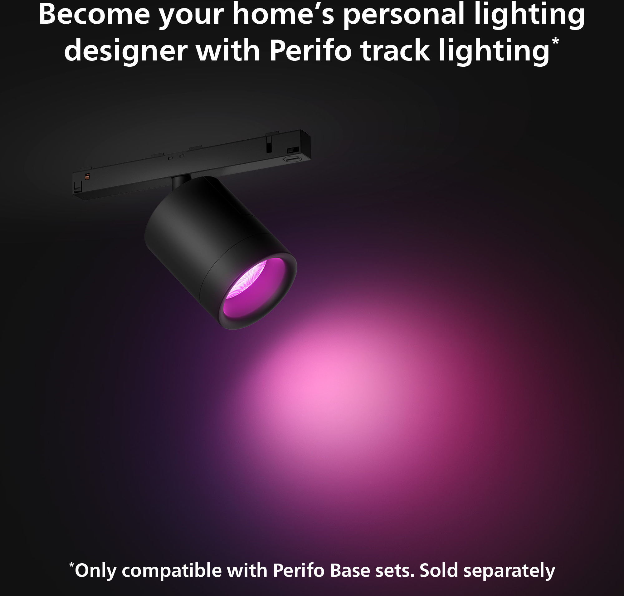 Philips Hue Perifo Cylinder -älykohdevalo, White and Color Ambiance, musta