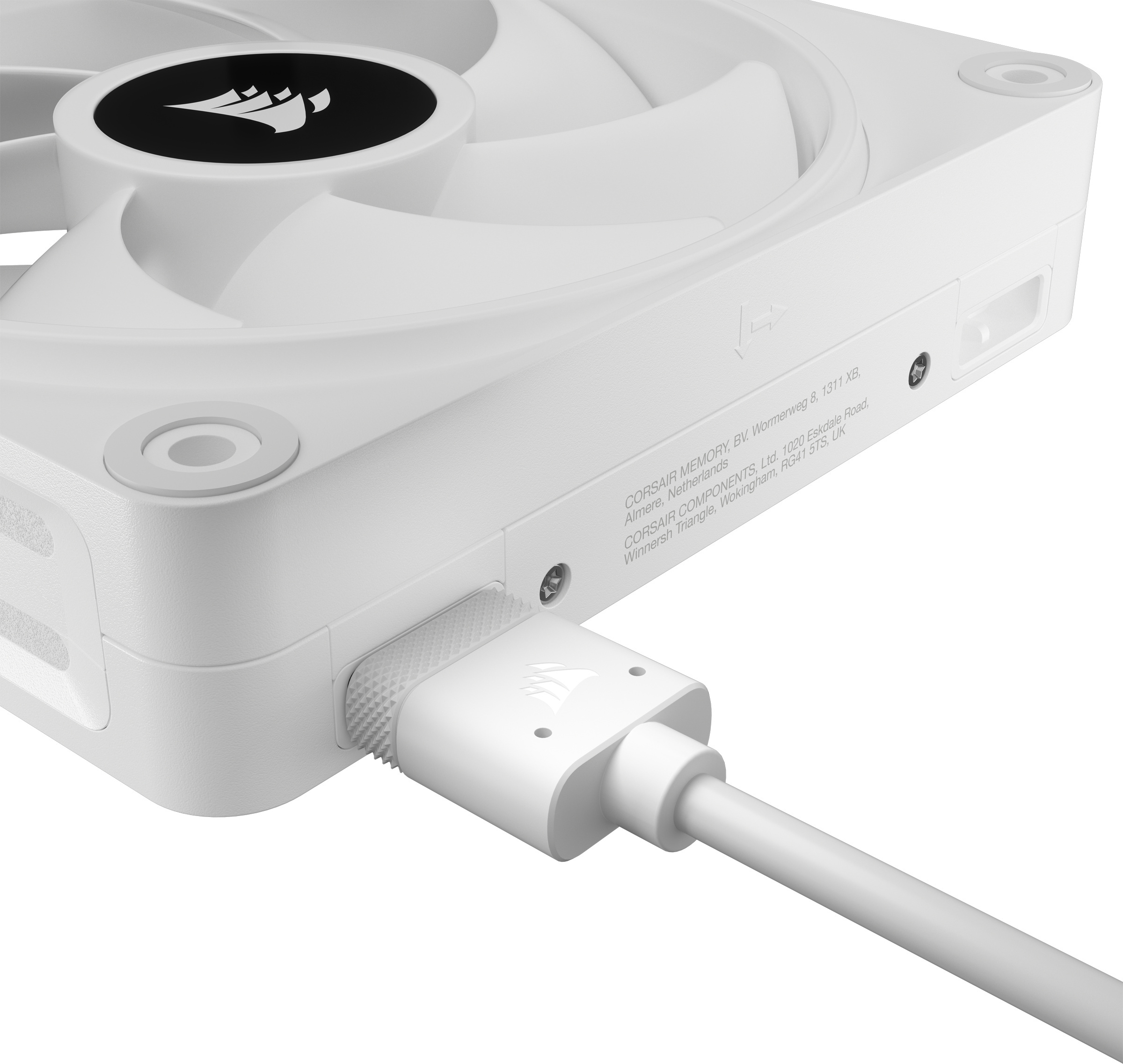 Corsair iCUE LINK QX120 RGB PWM -tuuletin, 120 mm, valkoinen, 3 kpl Starter Kit
