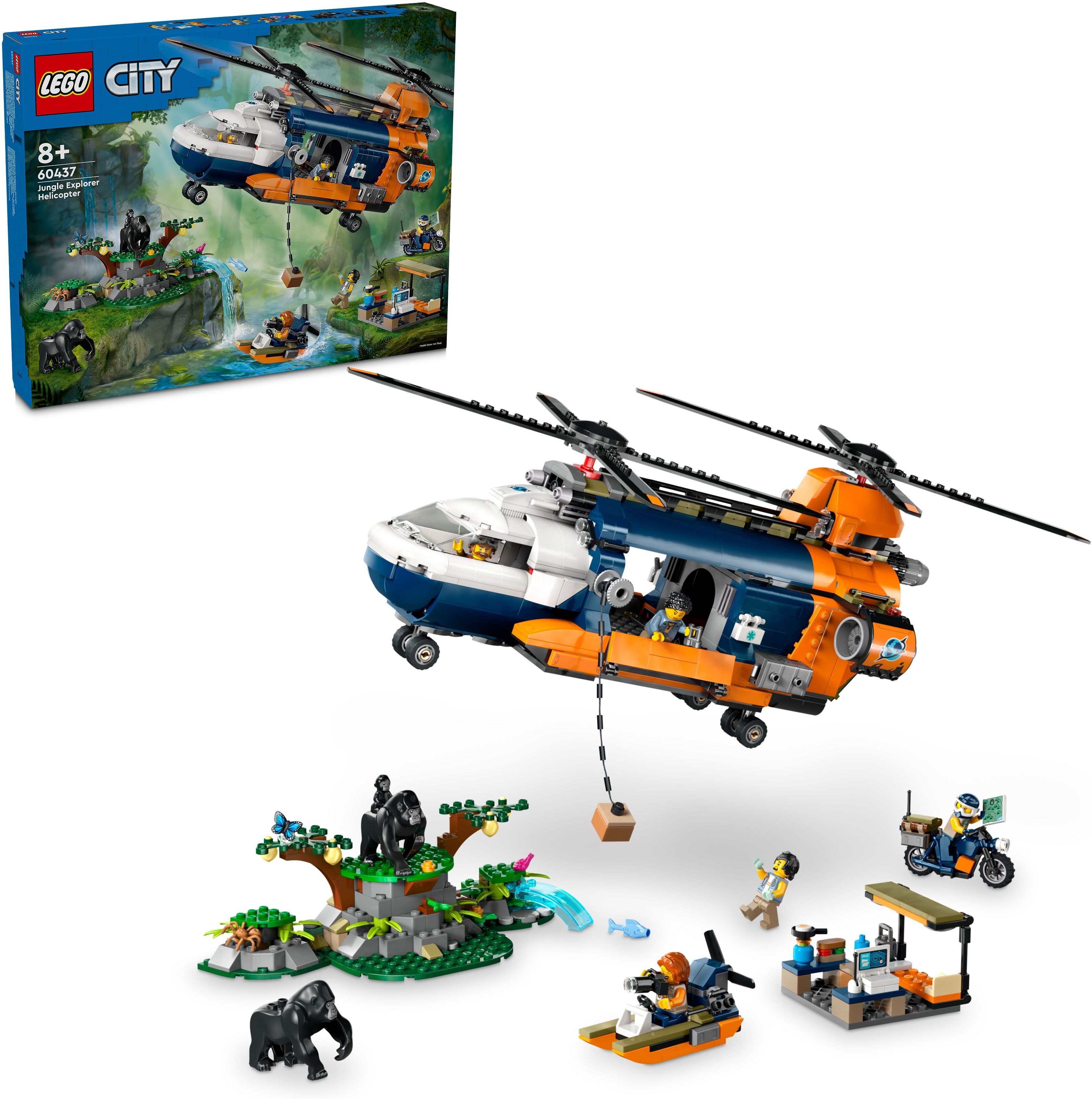 LEGO City Exploration 60437  - Viidakkotutkijan helikopteri leirissä