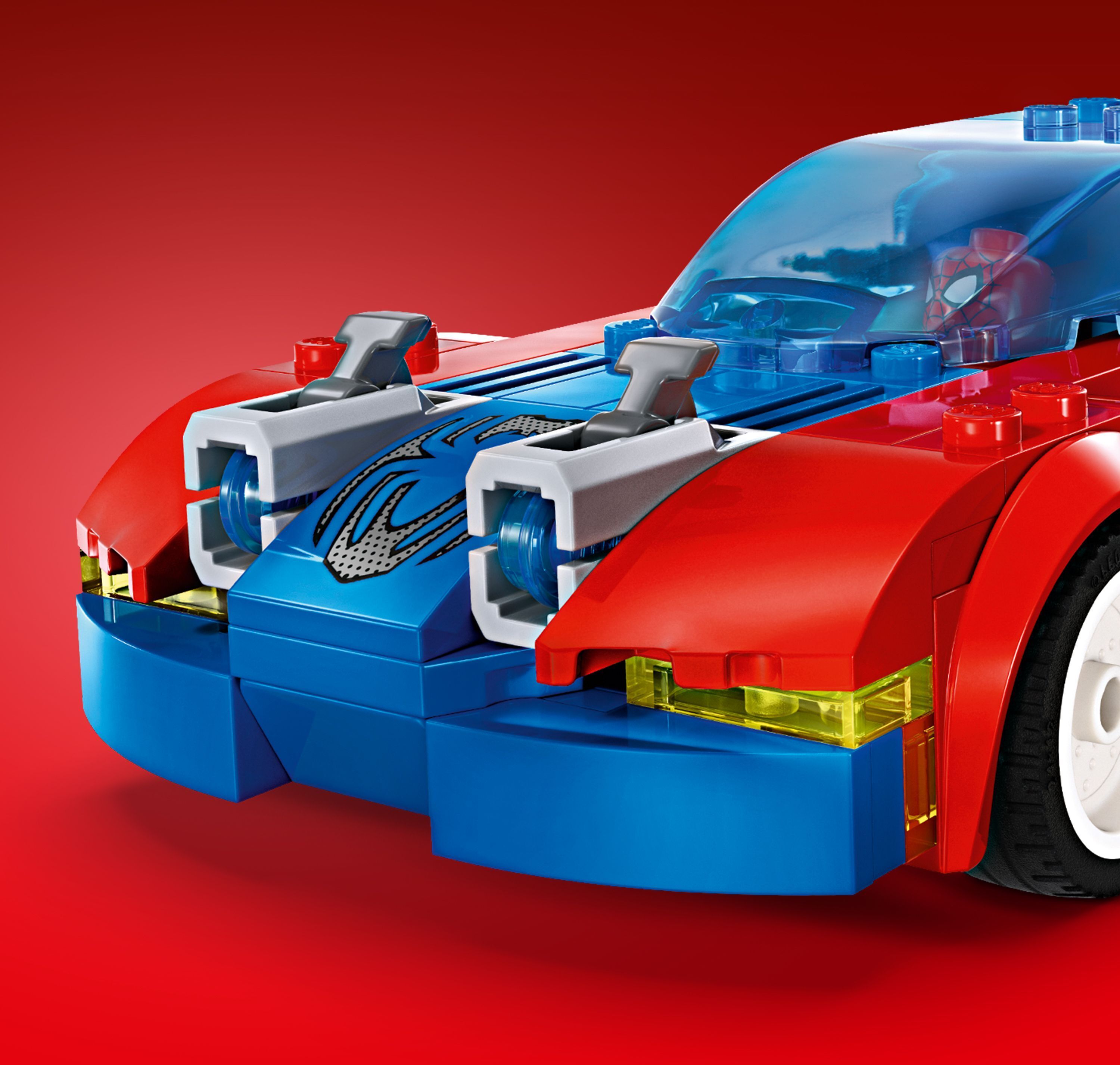 LEGO Super Heroes Marvel 76279  - Spider-Manin kilpa-auto ja Venomin Vihreä Menninkäinen