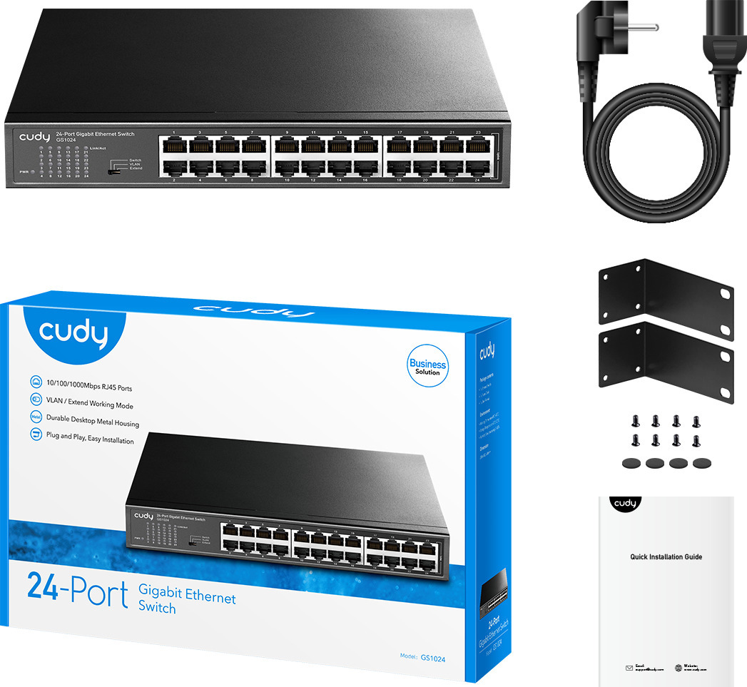 Cudy GS1024 -24-porttinen kytkin
