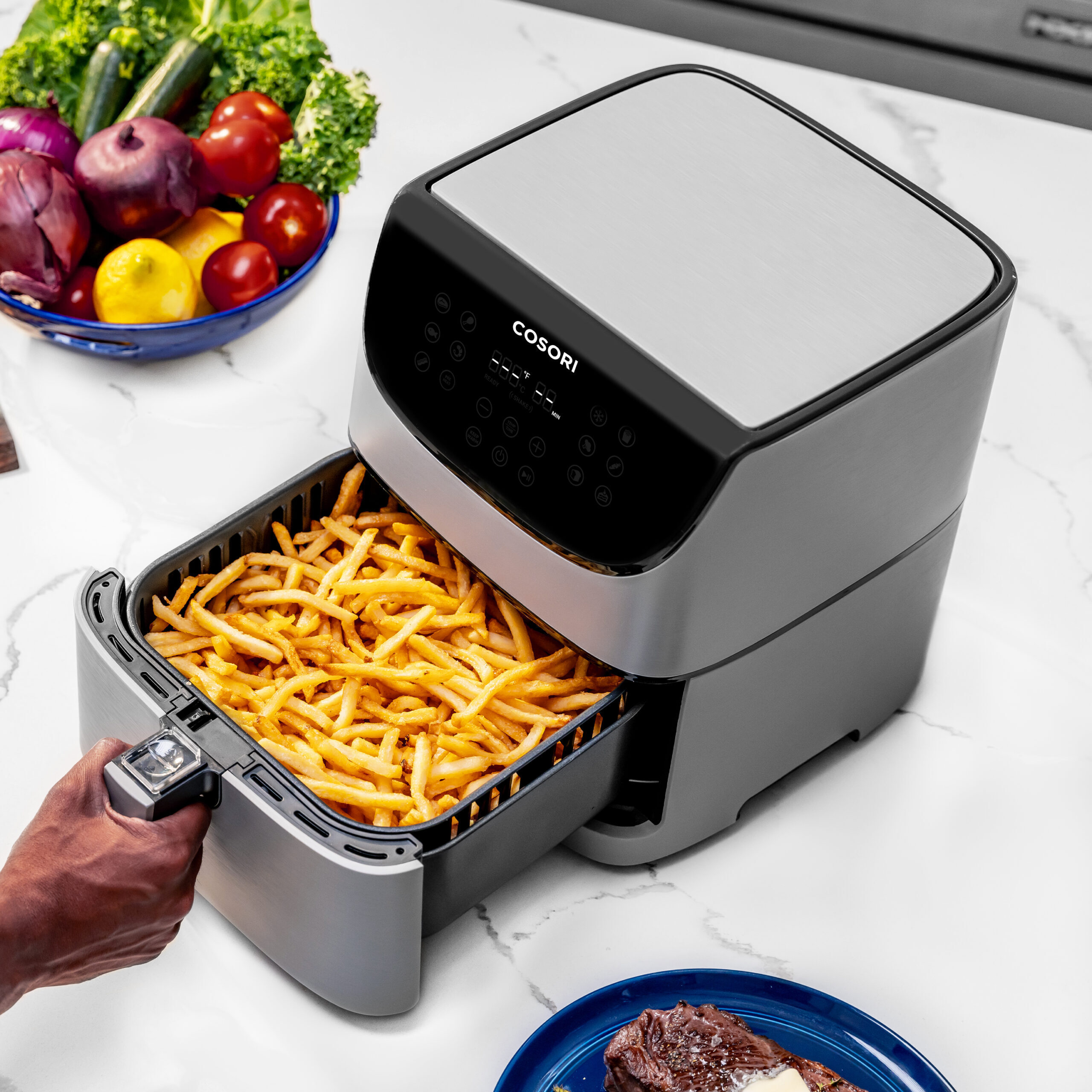 Cosori Premium 5.5 L airfryer, harmaa