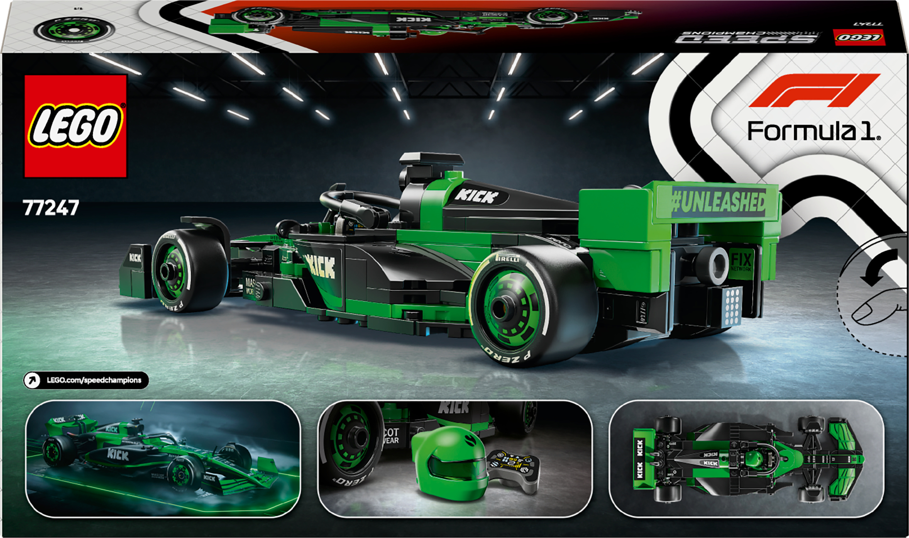 LEGO Speed Champions 77247 – KICK Sauber F1® Team C44 ‑kilpa-auto