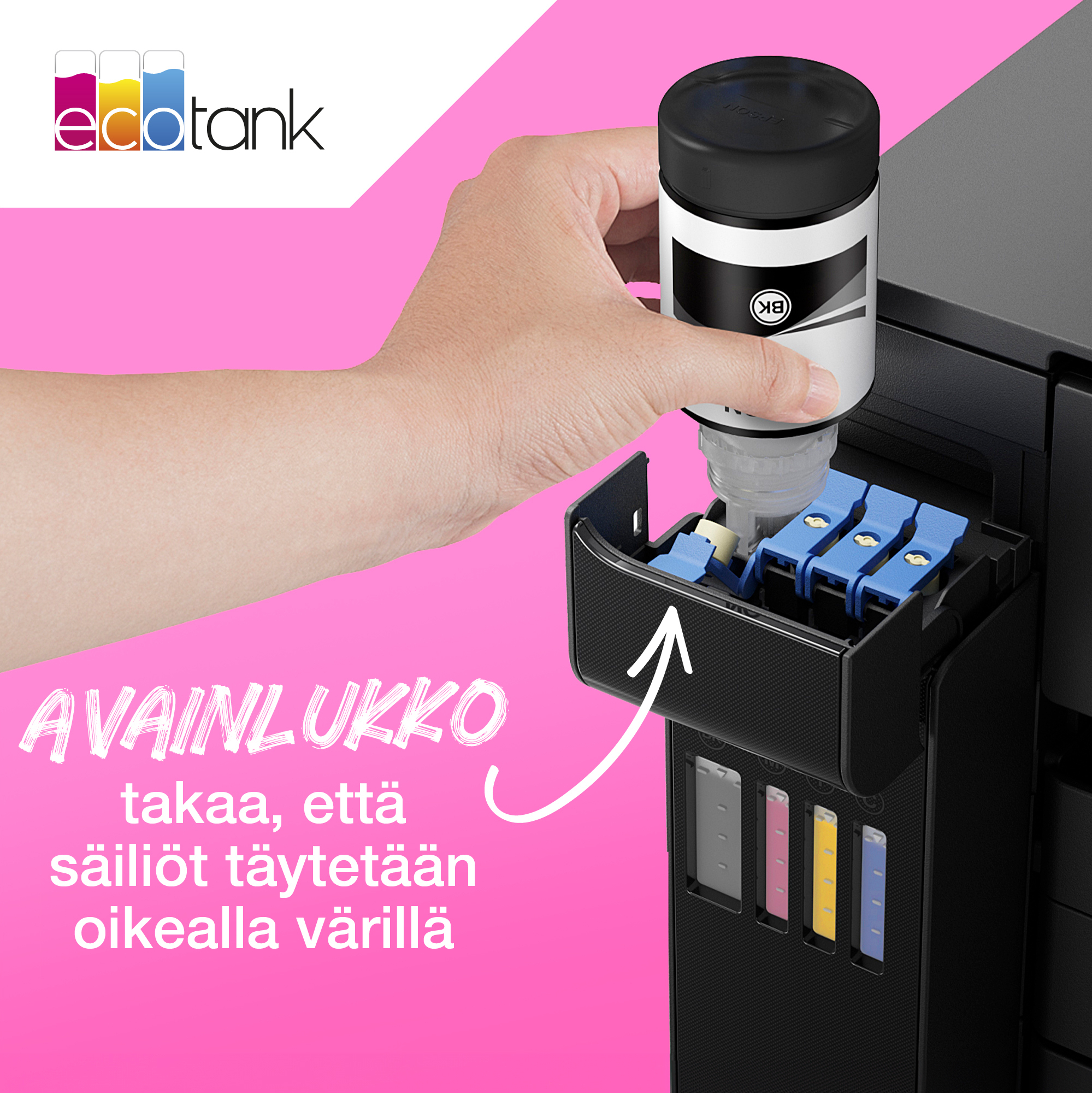 Epson 113 EcoTank multipack -mustesäiliöpakkaus, neljä väriä 