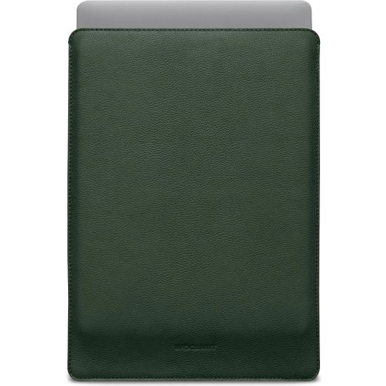 Woolnut Leather Sleeve -suojatasku 15" MacBook Air, vihreä
