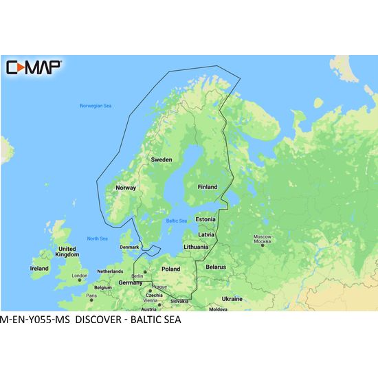 C-Map Discover Y055 - Suomen sisävedet ja merialueet -kartta, SD/microSD-kortti, 8 Gt