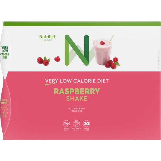 Nutrilett VLCD Raspberry Shake -ateriankorvikepirtelö, 35 g, 20-PACK