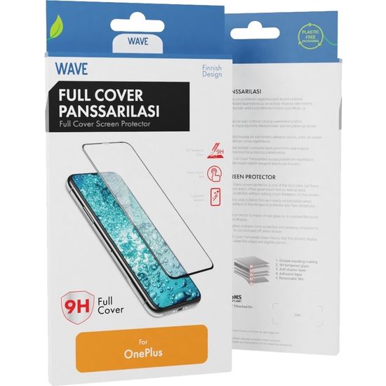 Wave Full Cover panssarilasi, OnePlus Nord 3 5G, musta
