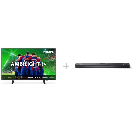 Philips 85" PUS8309 – 4K LED Ambilight TV + Fidelio FB1 7.1.2 Dolby Atmos Soundbar -tuotepaketti