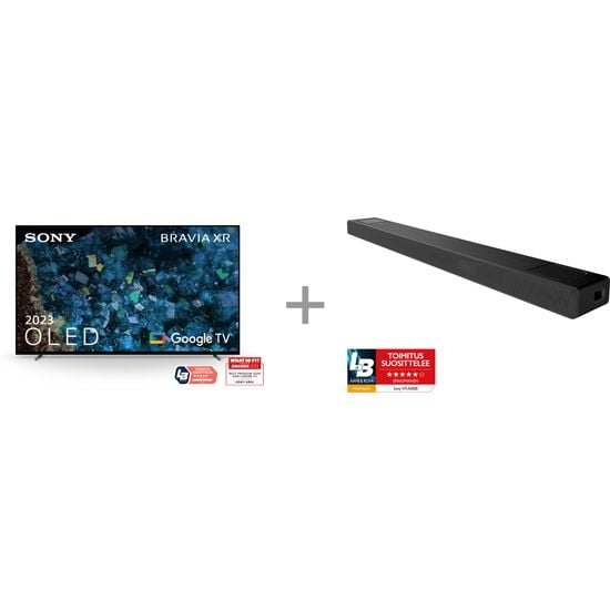 Sony A80L 55" 4K OLED Google TV + HT-A5000 5.1.2 Dolby Atmos Soundbar -tuotepaketti