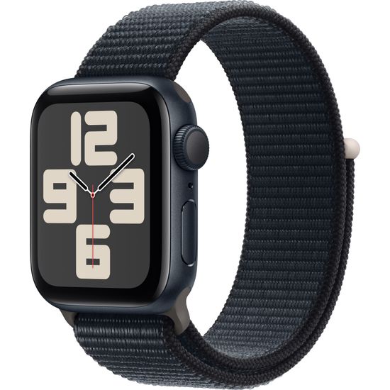 Apple Watch SE (GPS) 40 mm keskiyönsininen alumiinikuori ja keskiyönsininen Sport Loop -ranneke (MRE03)