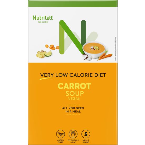 Nutrilett VLCD Vegan Carrot Soup -ateriankorvikekeitto, 35 g, 5-pack
