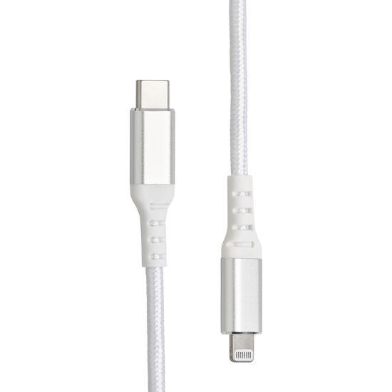 Fuj:tech Lightning - USB-C -kaapeli, 1 m, valkoinen