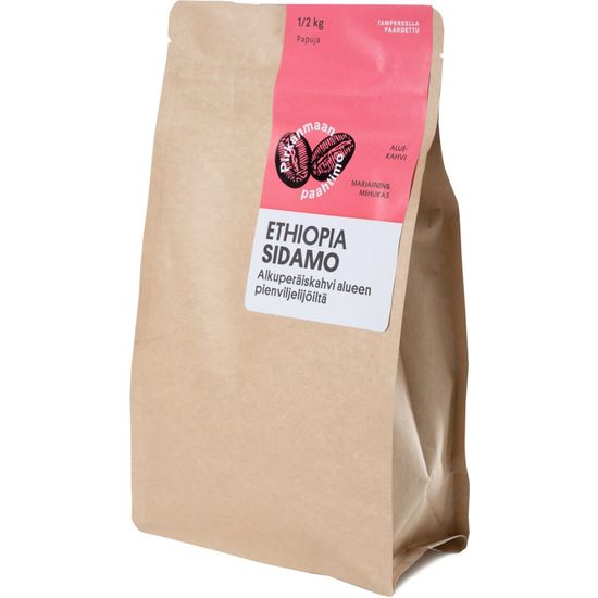Pirkanmaan paahtimo Ethiopia Sidamo -kahvipapu, 500 g