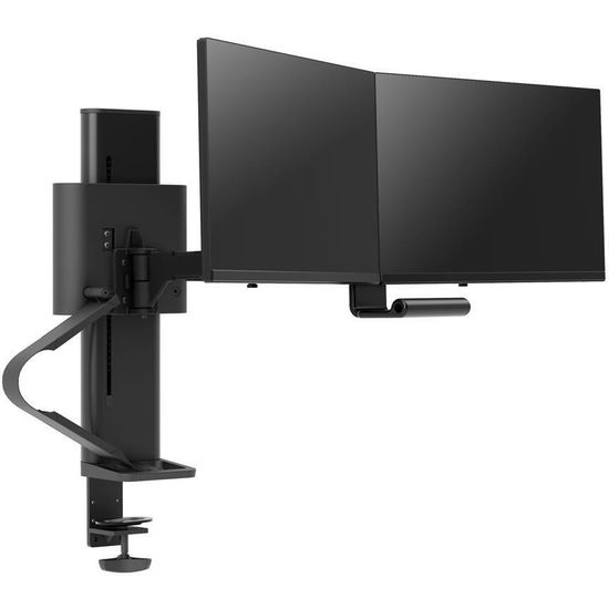 Ergotron Trace Dual -monitorivarsi kahdelle näytölle, musta