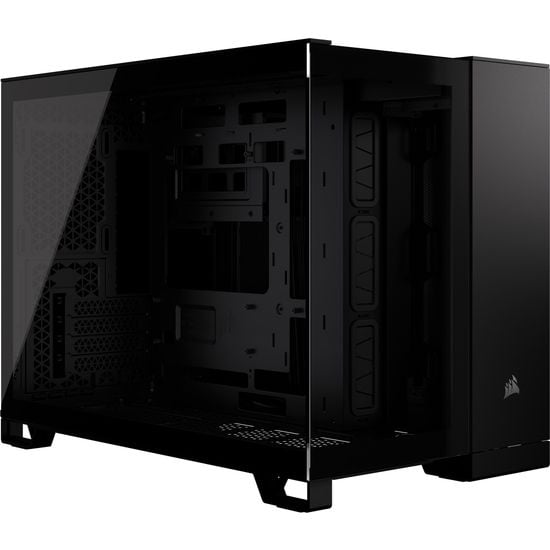 Corsair 2500X Micro-ATX-kotelo panoraamaikkunalla, musta