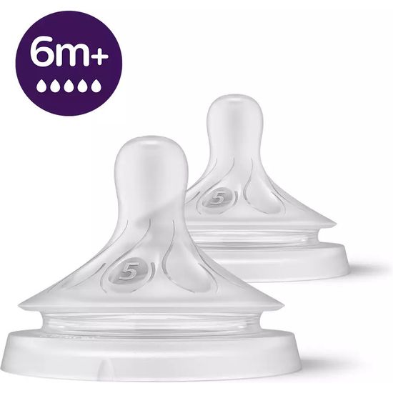 Philips Avent SCY965/02 Natural Response -pullotutti, flow 5, 6 kk+, 2 kpl pakkauksessa