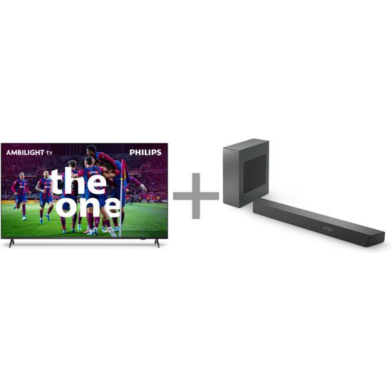 Philips The One PUS8808 75" 4K LED Ambilight Google TV + TAB8507B 3.1 Dolby Atmos Soundbar -tuotepaketti