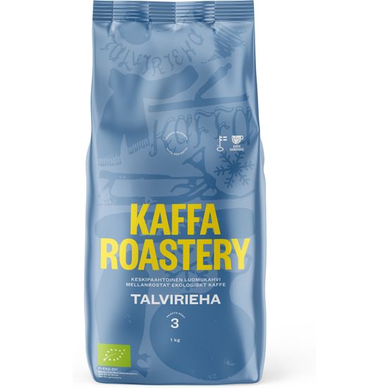 Kaffa Roastery Talvirieha LUOMU -kahvipapu, 1 kg