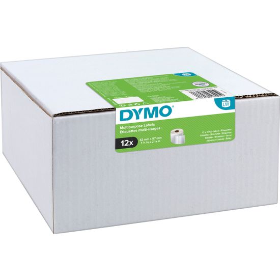 Dymo LabelWriter -yleistarra 57 x 32 mm, 12 x 1000 tarraa, valkoinen