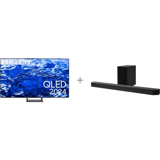 Samsung 55" Q77D – 4K QLED TV + HW-Q700D 3.1.2 Dolby Atmos Soundbar -tuotepaketti