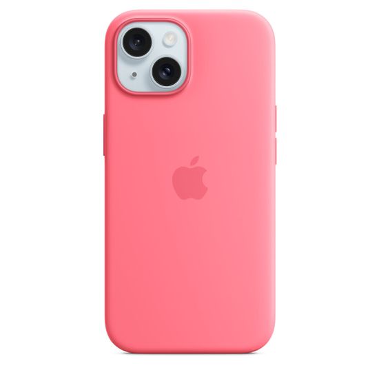 Apple iPhone 15 silikonikuori MagSafella, pinkki