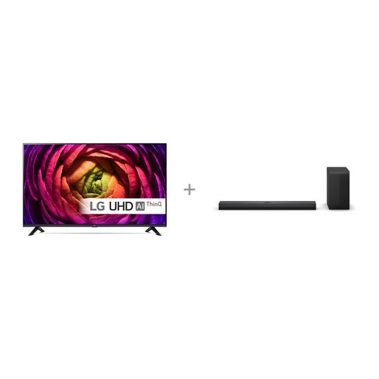 LG UR7300 65" 4K LED TV + LG S70TY 3.1.1 Soundbar Dolby Atmos -tuotepaketti