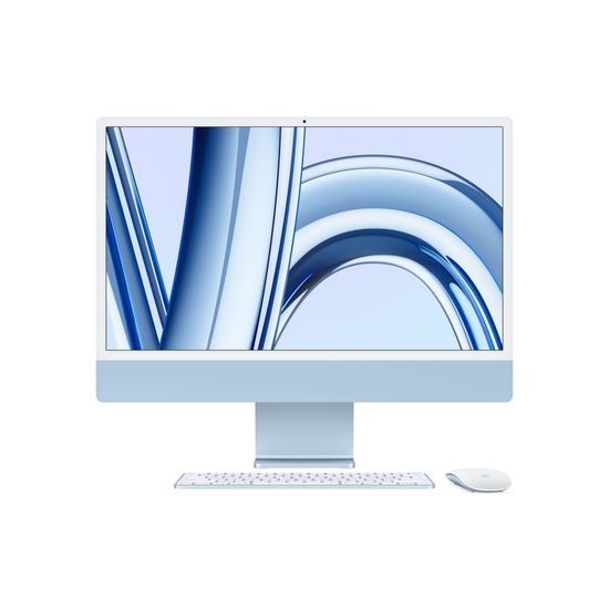 Apple iMac 24" M3 8 Gt, 2 Tt -tietokone, sininen (MQRR3)
