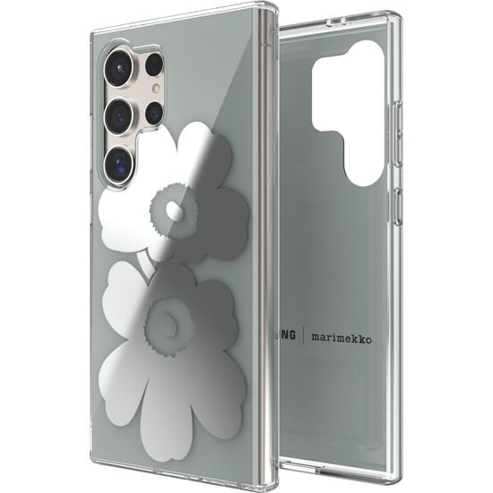 Samsung x Marimekko Dual Layer Case -suojakuori, Samsung Galaxy S24 Ultra, harmaa/hopea