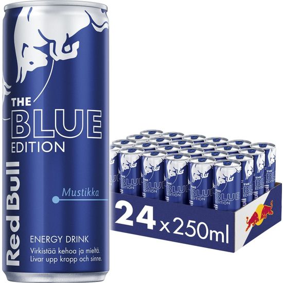Red Bull Blue Edition -energiajuoma, 250 ml, 24-pack