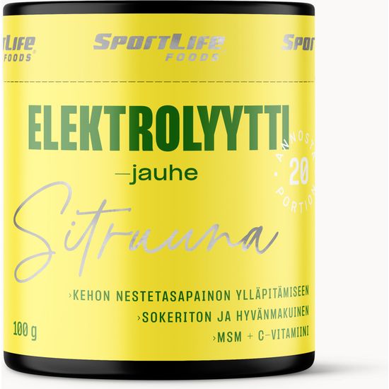 SportLife Elektrolyyttijauhe Sitruuna, 100 g
