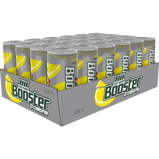 Faxe Kondi Booster Lemon 0 Calorie -energiajuoma, 330 ml, 24-pack