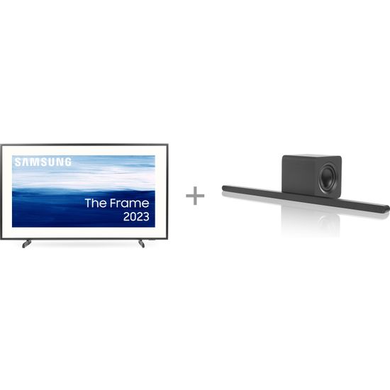 Samsung LS03BG 85" The Frame 4K QLED TV + HW-S800D 3.1.2 Dolby Atmos Soundbar -tuotepaketti