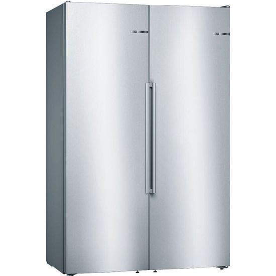 Bosch KSF36PIDP Serie 8 jääkaappi, teräs ja Bosch GSN36AIEP Serie 6 kaappipakastin, teräs