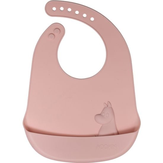 Muumi Silicone -ruokalappu, rosehip pink